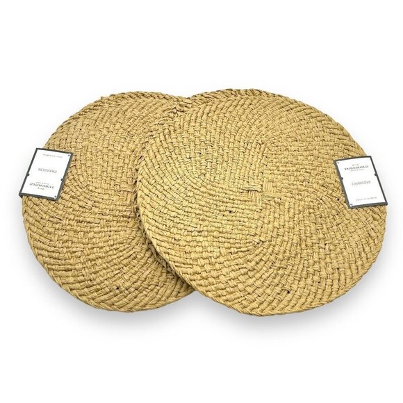 Set of 4 Woven Charger Placemats – Natural, Round 15" - Threshold Target 2023 - Picture 3 of 4